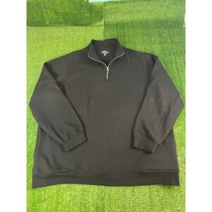 Charles River Apparel Mens XXL Black Quarter Zip Sweatshirt‎ Pullover Mock Neck